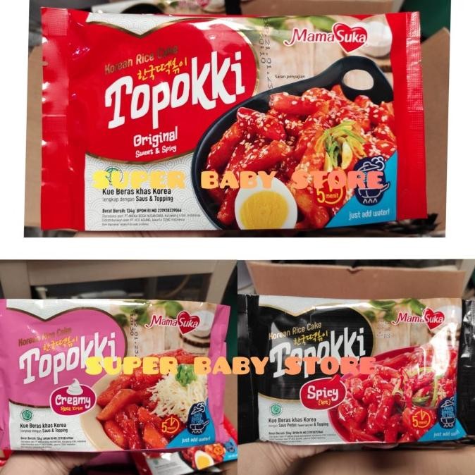 

Mamasuka Topokki Spicy 134gr / Tteokbokki Instan / Tokpoki / Topoki aSt