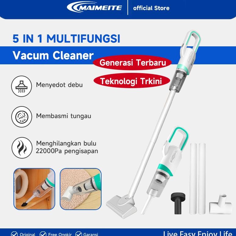 MAIMEITE Vacum Cleaner Penyedot Debu 5 IN 1Cordless Portable 20000Pa Mini Penyedot Debu