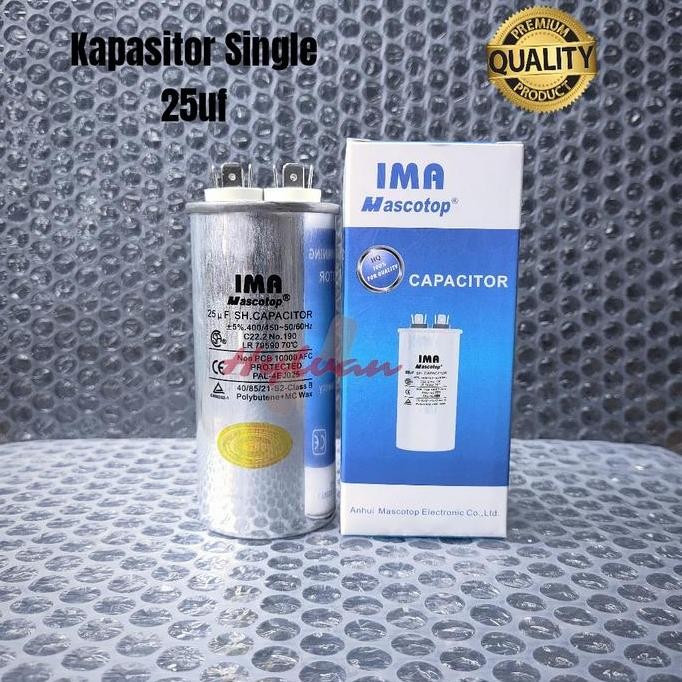 Kapasitor Ac 25Uf 1Pk Panasonic Sharp Daikin Dll Ima Original Terbaru