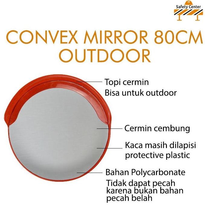 Murah Convex Mirror 80Cm / Convex Mirror Outdoor 80 Cm / Cermin Simpang Jalan