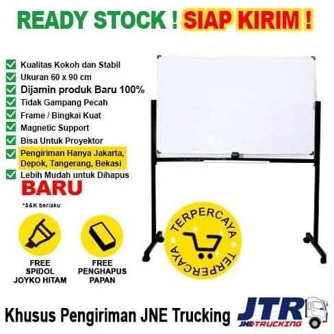 

NEW Whiteboard / Papan Tulis Magnetic SAKANA 60x90 cm ( Single Face Kaki )