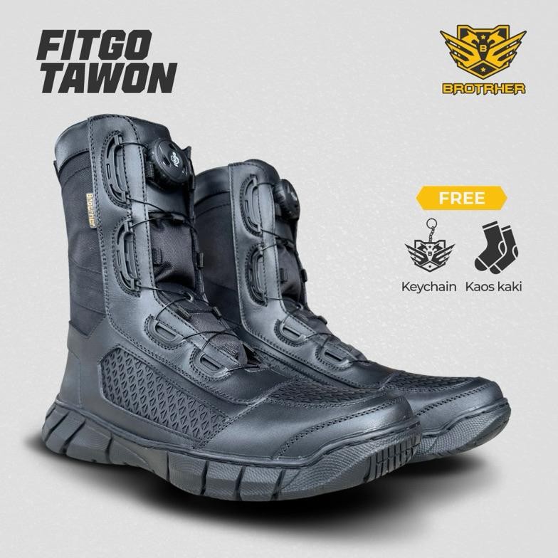 BROTRHER Fitgo Tawon Tactical Sepatu Pdl Tali Putar