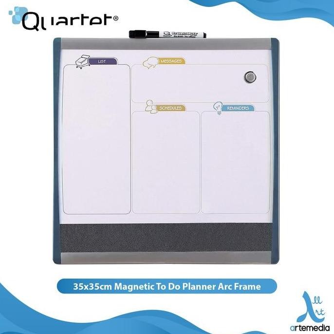 

NEW Quartet 35x35cm Magnetic To Do Planner Arc Frame