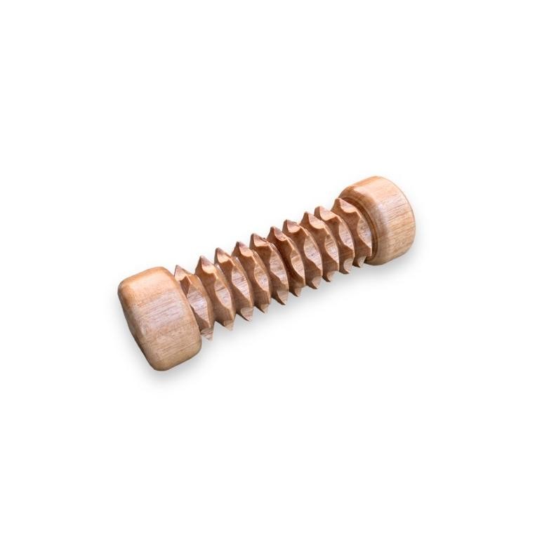 alat pijat refleksi terapi dua telapak kaki kayu tradisional