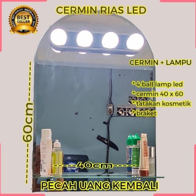 Promo Kaca Cermin Rias Led Cermin Rias Lampu Cermin Wastafel Plus Lampu