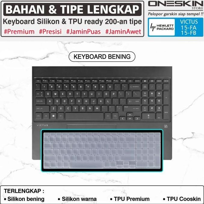 New Keyboard Protector HP Victus 15-fa0116tx fa0119tx | Silikon Transparan Cover
