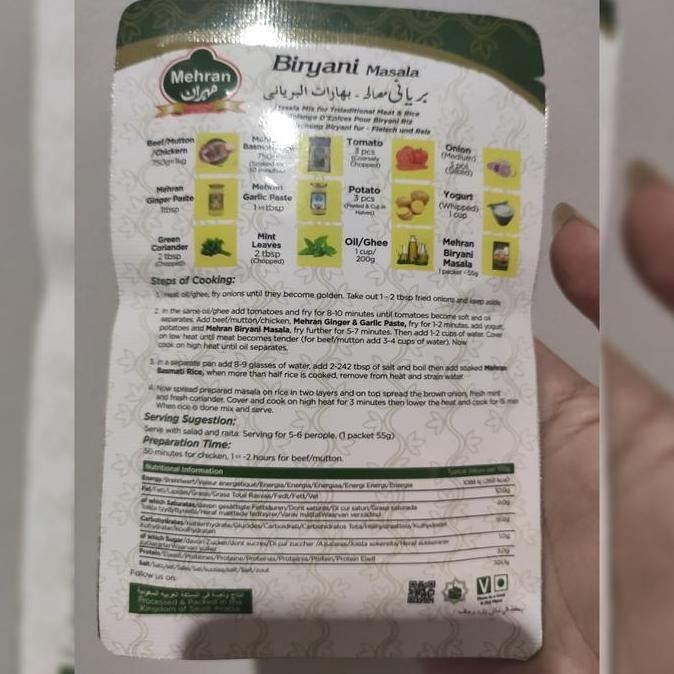 

DISKON! BUMBU NASI BRIYANI MEHRAN - BIRYANI MASALA KHAS INDIA HALAL