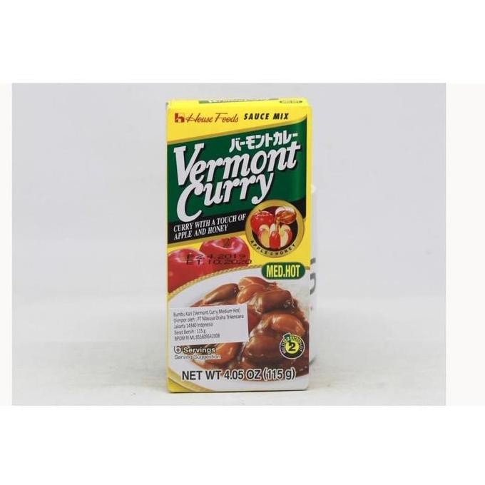 

DISKON! HOUSE VERMONT CURRY MILD-HOT 115G - KARI JEPANG ASLI