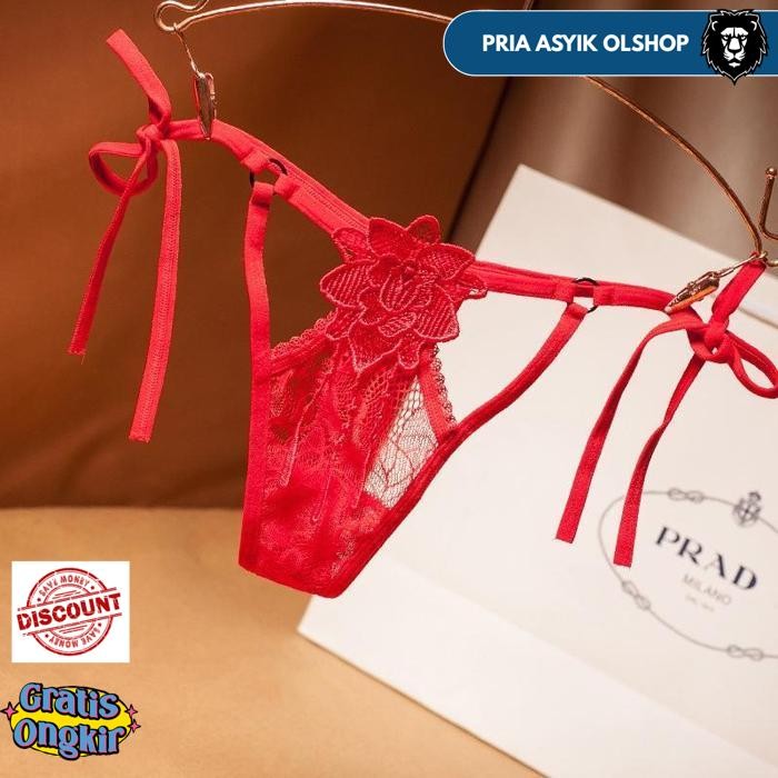 G STRING WANITA SEXY HOT BUNGA THONG/TALI SAMPING CELANA DALAM C188 BY PRIA ASYIK OLSHOP
