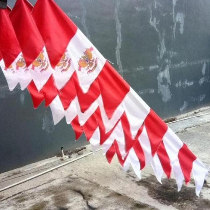 

(Allthebest) Bendera umbul umbul 2,8 meter merah putih garuda 8 mata - Garuda Stand