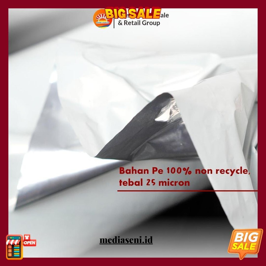 Premium  Plastik Mulsa Perak  1 Roll 8 Kg Mulsa Grenjeng Lebar 90 Cm Termurah Banget