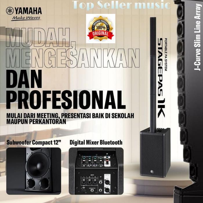 YAMAHA STAGEPAS 1K ORIGINAL SPEAKER COLUMN AKTIF PORTABLE 12 INCH Berkualitas Terbaru