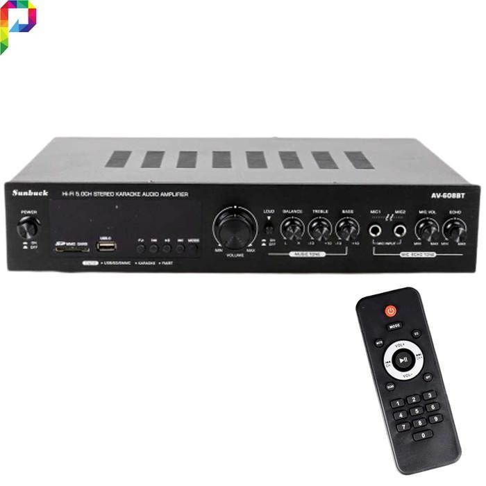 Bluetooth Amplifier Ampli Karaoke Karoke Blutut Sunbuck 5 Ch 600 Watt