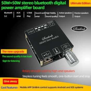 Blutut Bluetooth 5.0 Audio Mini Amplifier Ampli Board ClassD 2x50W