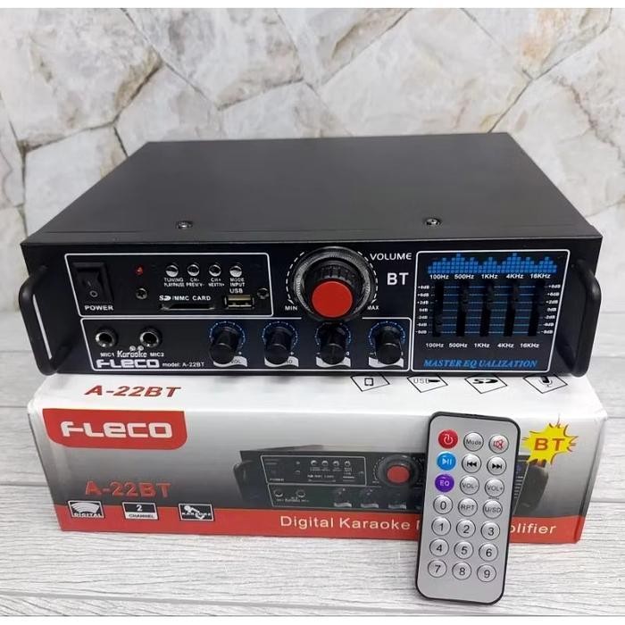 Amplifier fleco A 22 BT Amplifier karaoke _kualitas terbaik