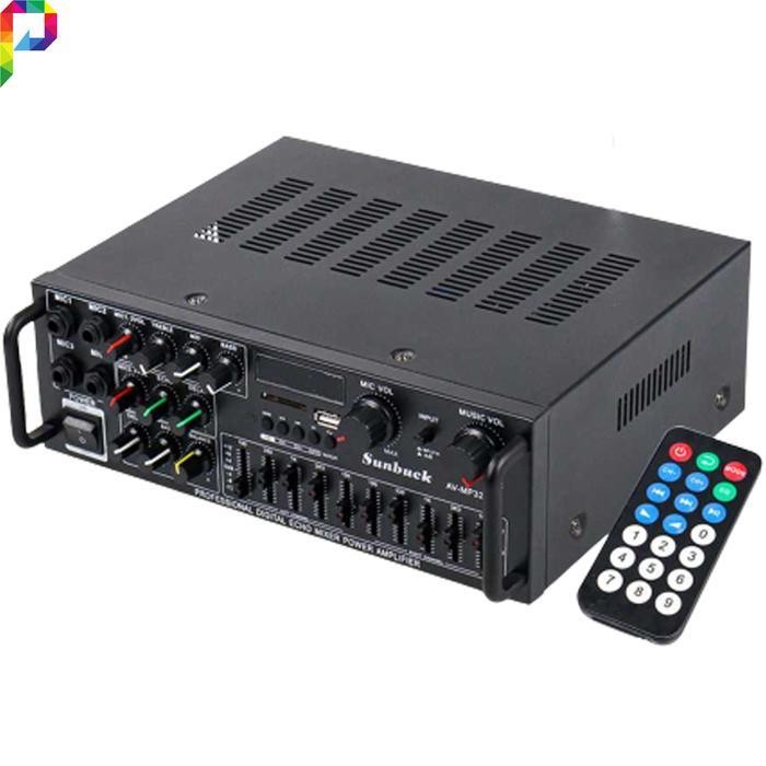 Ampli Karoke Bluetooth Eq Audio Amplifier Karaoke Stereo Sunbuck 2000 watt