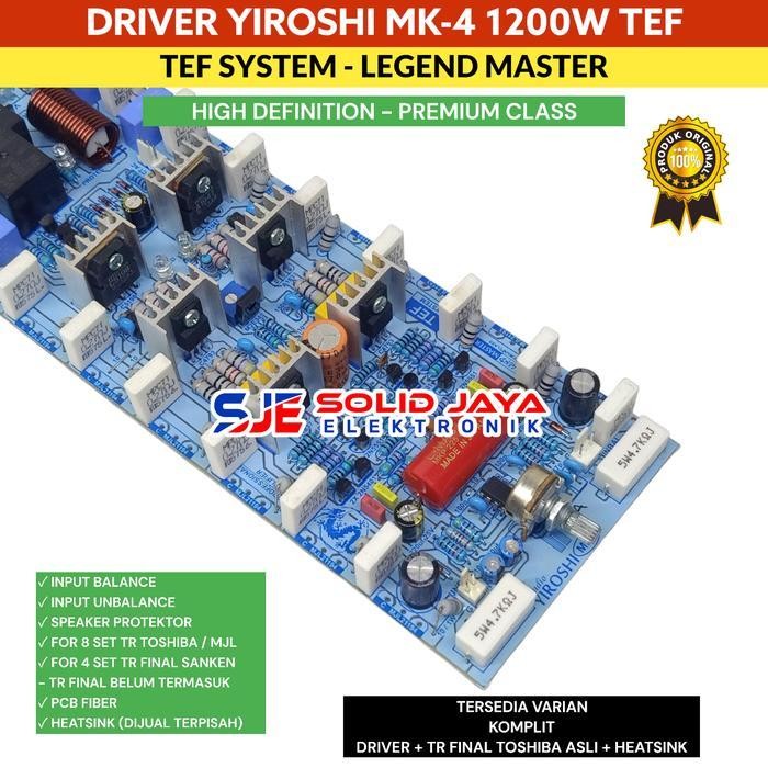 KIT DRIVER YIROSHI MK 4 MK4 MK-4 POWER AMPLIFIER 1200W TANPA TR FINAL