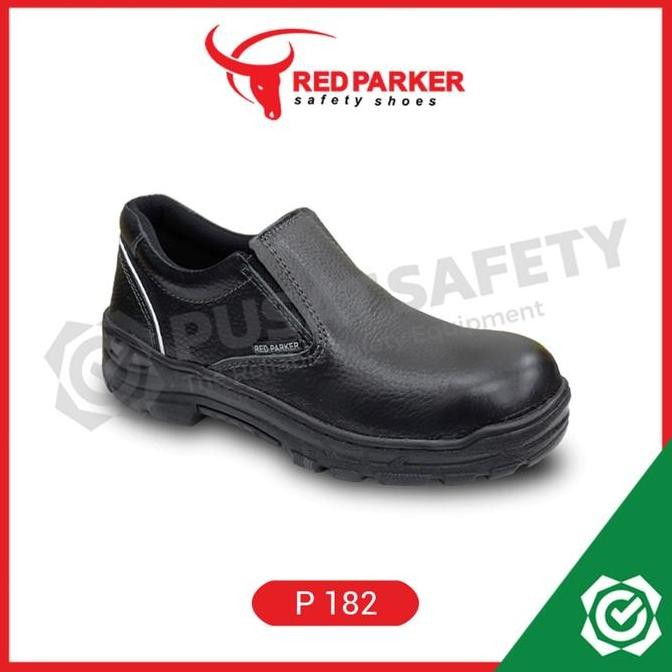 Sepatu Safety Kerja Pendek Slop Red Parker P182 Shoes Boots