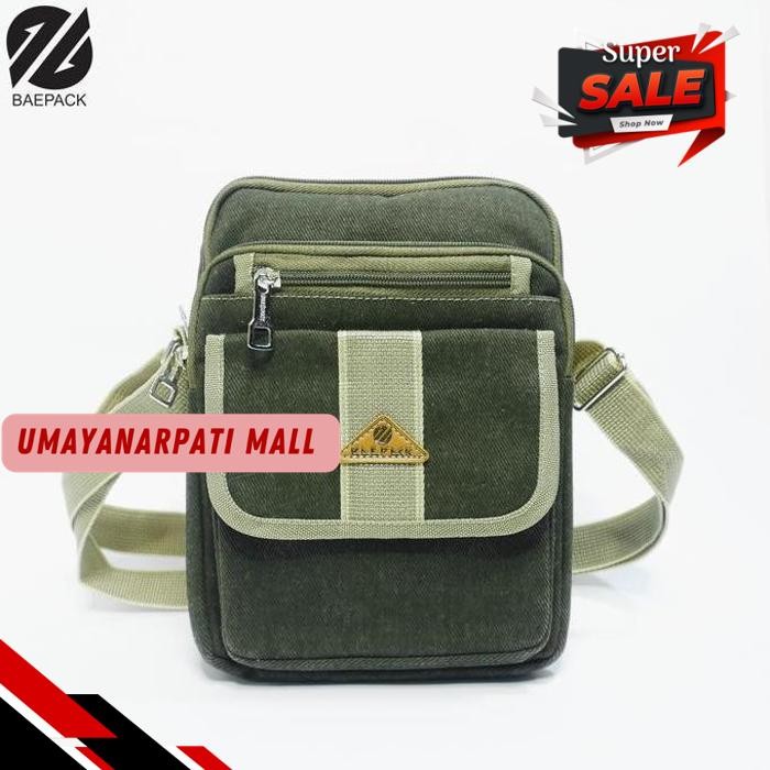 SELEMPANG KANVAS PRIA ALFIE COKELAT MUDA ORIGINAL  TAS BAHU SELEMPANG CANVAS PREMIUM  AESTHETIK TERB