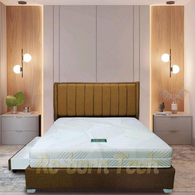 Knockdown Divan Headboard Dipan Laci 2 Tempat Tidur Luxury 906 Re-Born Tech Besi Furniture