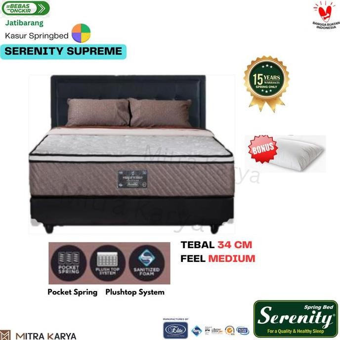 Springbed Serenity Plush Top / Kasur Elite Serenity Supreme By Elite