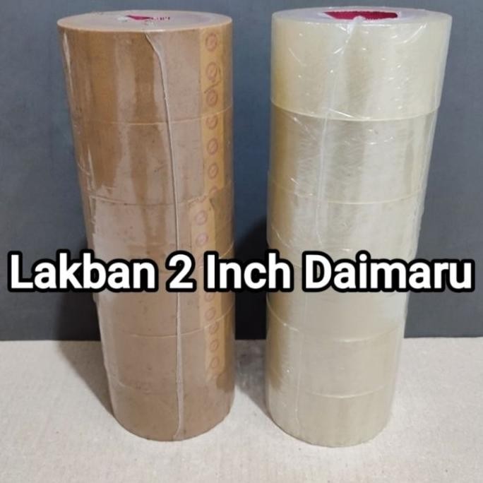 

1 Slop Lakban Opp Daimaru 2 Inch Isi 6 Roll Bening Coklat