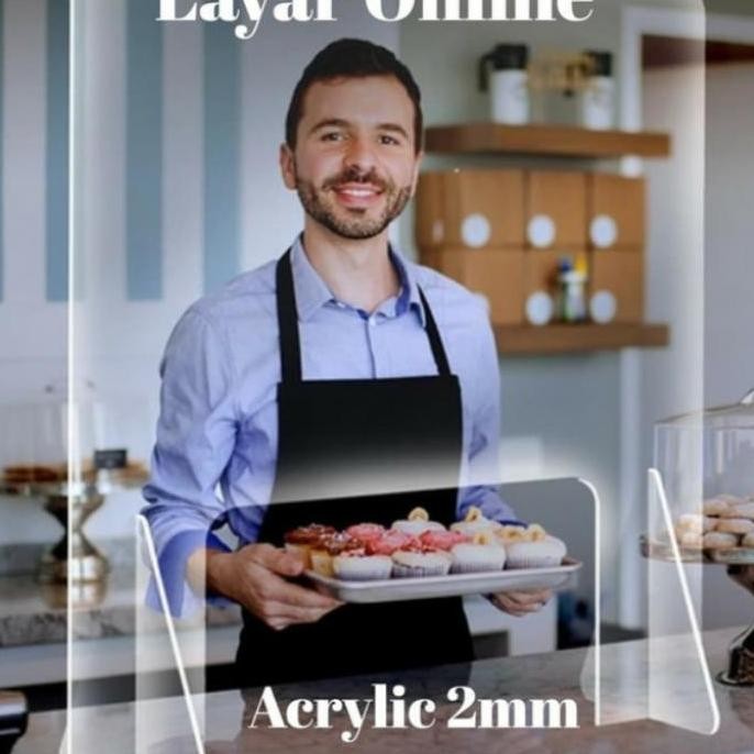 

BEBAS ONGKIR - sekat kasir acrylic, pembatas anti corona