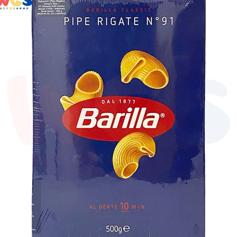 

Barilla Pipe Rate No.91 Pasta Italia G Bentuk Pipa Unik Cocok Saus Kental Kaya Rasa