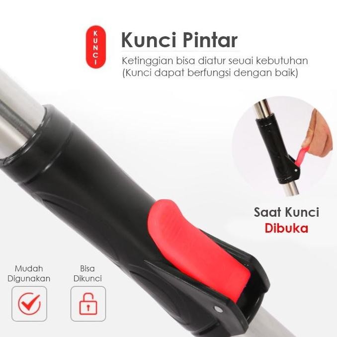 DBest Group - Sett Alat Pel Lantai Stainless dan Plastik Kode TB01/TB02 Super Spin Mop Alat Pel Lant