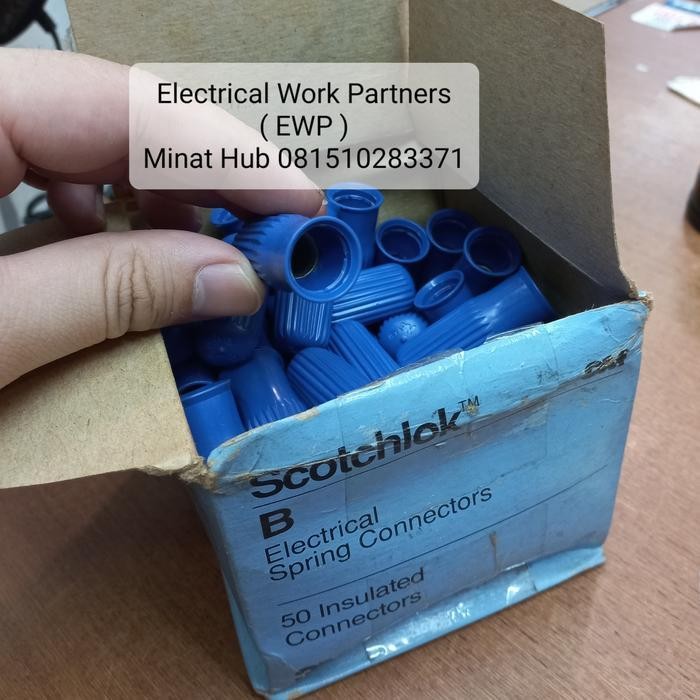 SALE  LASDOP KONEKTOR 3M ELECTRICAL SPRING CONNECTORS BLUE / BIRU