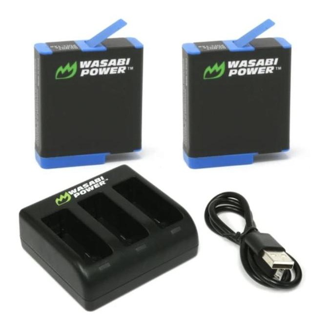 Wasabi Power For Gopro Hero 8 Hero8 Battery Baterai Charger Kit