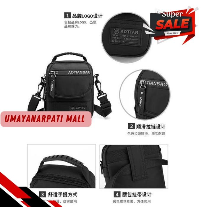 HP MULTIFUNGSI SLINGBAG TAS PRIA PINGGANG AOTIAN J BEST SELLER 