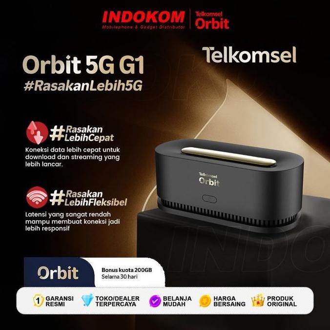 NEW Telkomsel Orbit 5G G1 Modem Wifi Free Kuota 200GB