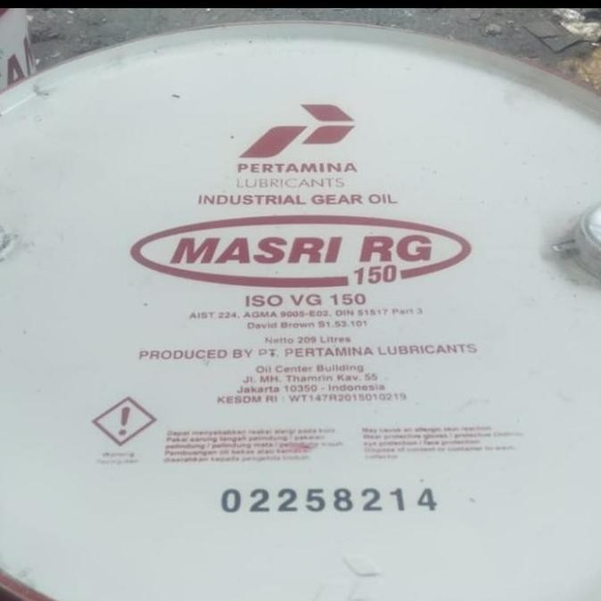 Oli Pertamina Masri Rg 150 Iso Vg 150 Isi 209Liter