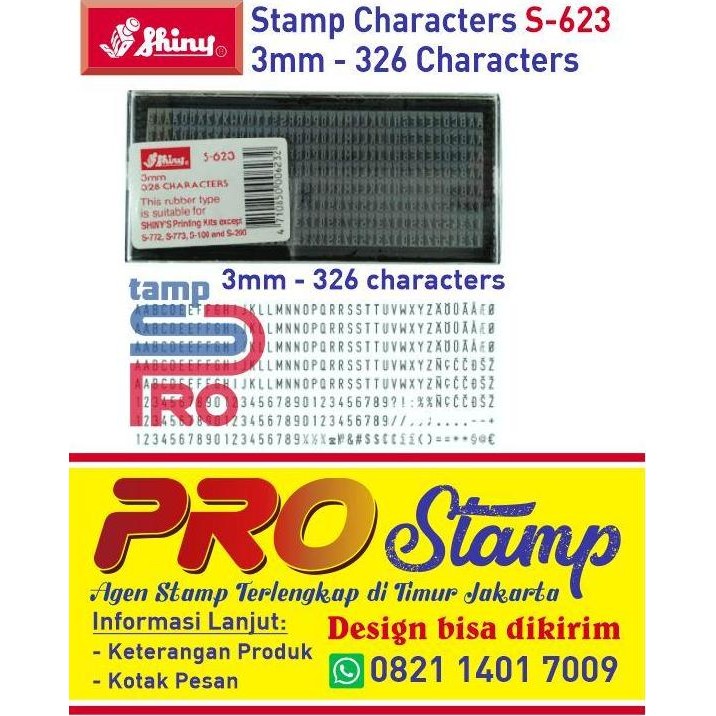 

Stempel Shiny Characters Huruf & Angka