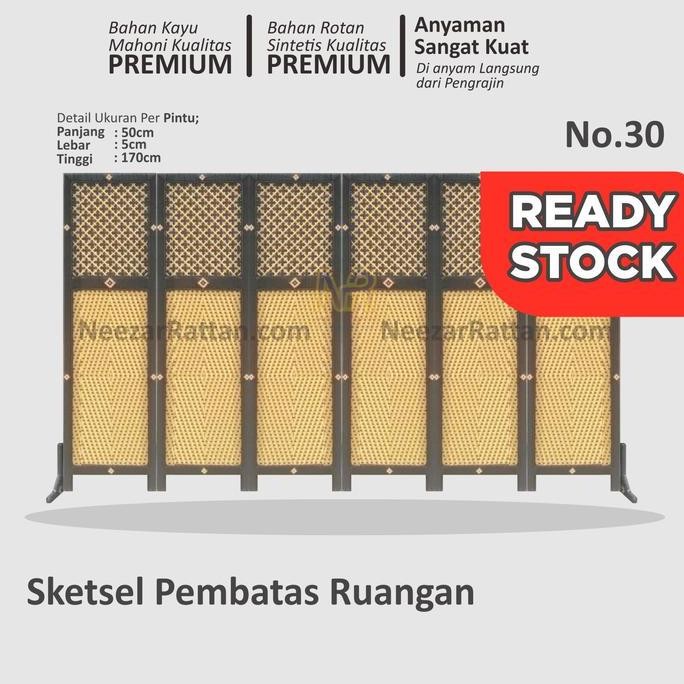 Pembatas penyekat Partisi ruangan sketsel minimalis lipat no 15