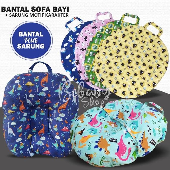 Diskon Bantal Sofa Bayi Jumbo + Sarung Motif Karakter Lucu - Bantal Duduk Multifungsi