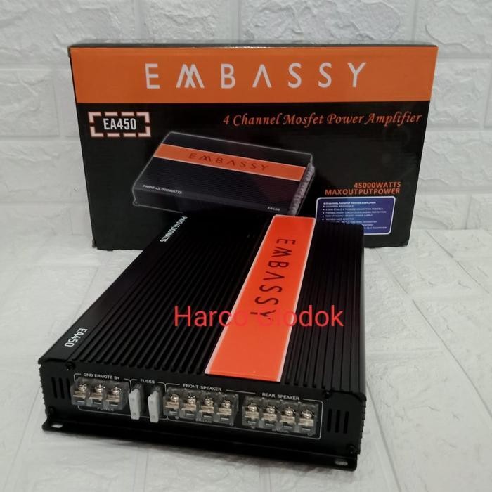Power EMBASSY EA-450 Mosfet 4 Chanel tenaga badak 45000watt embassy