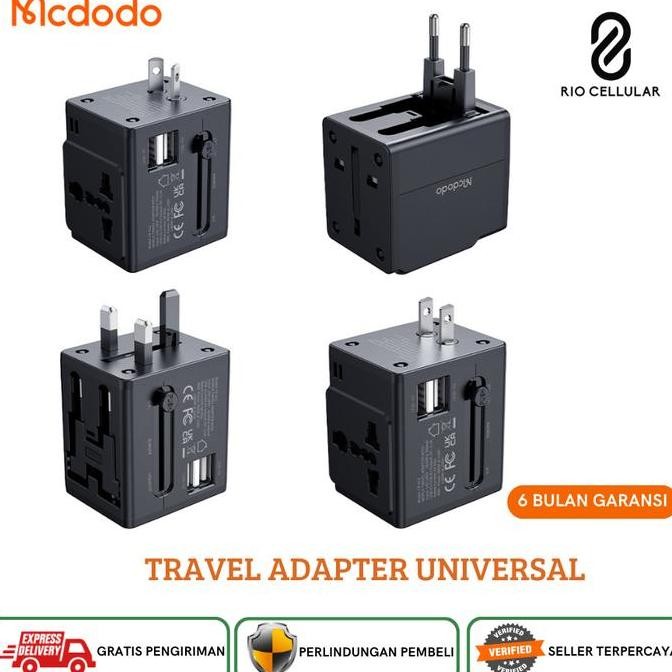 NEW Mcdodo Travel Adapter Dual USB 2.1 ALL Country International Charger