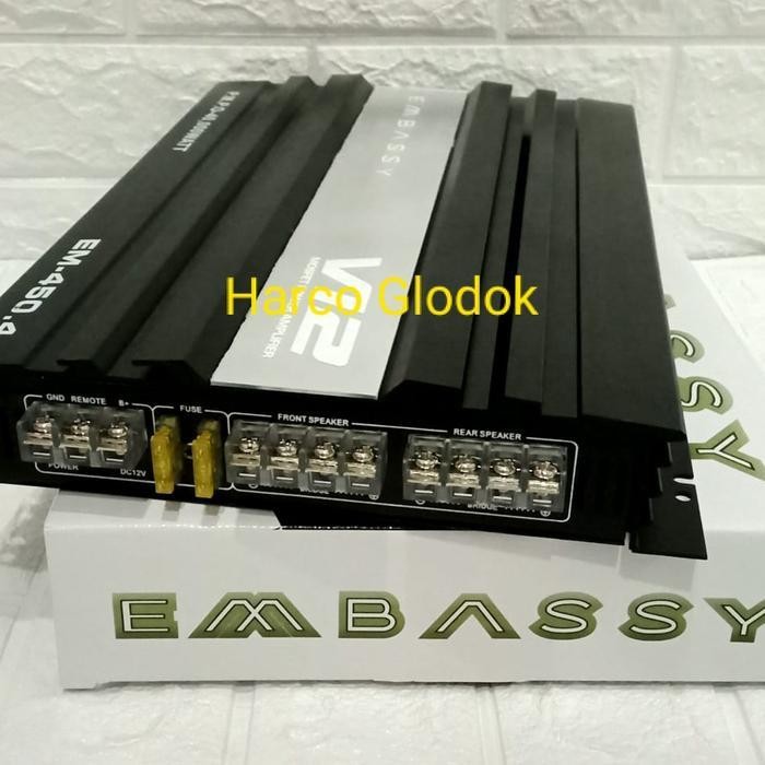 Power amplifier 4 Chanel EMBASSY EM-450 tenaga badak Mosfet Embassy