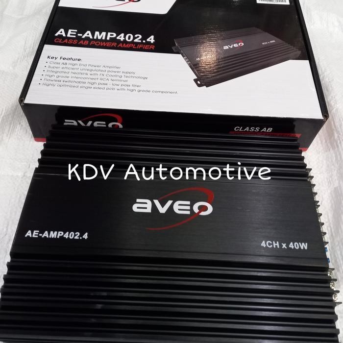 Power 4 Channel Aveo AE-402.4 Amplifier Audio Mobil