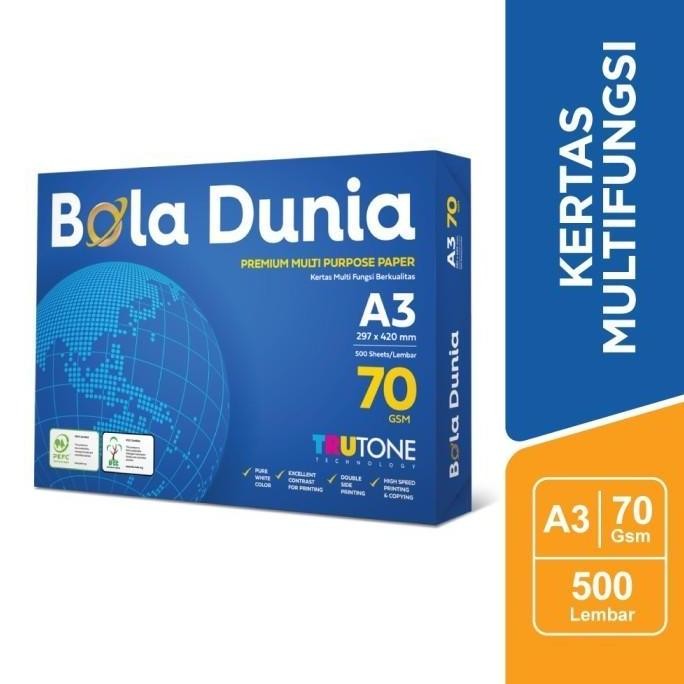 

TERBARU - Bola Dunia Kertas Fotocopy 70 GSM - A3