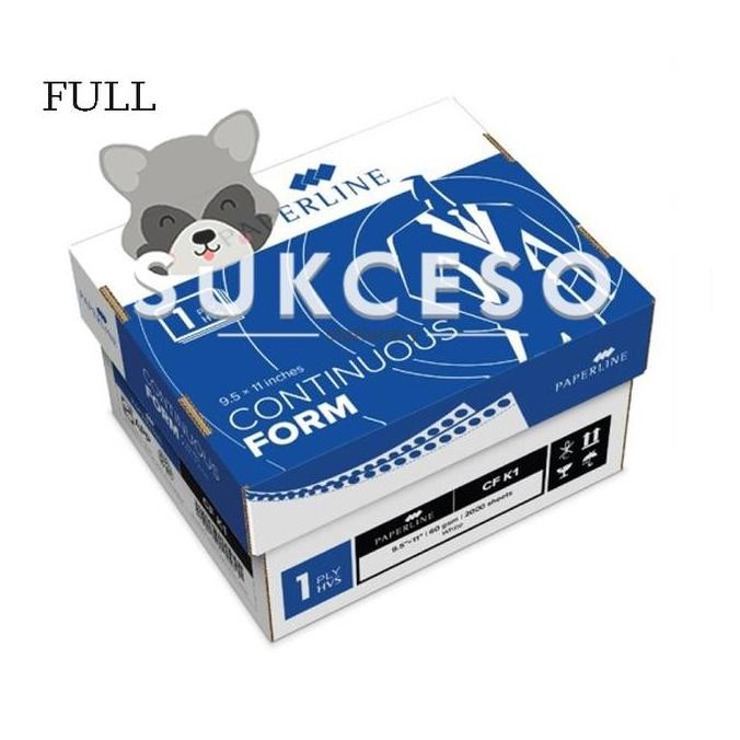 

TERLARIS - Paperline PPL Continous Form 1 Ply / Kertas CF K1 Putih