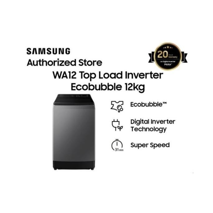 NEW Mesin Cuci 1 Tabung Samsung WA12CG5745BDSA  12Kg