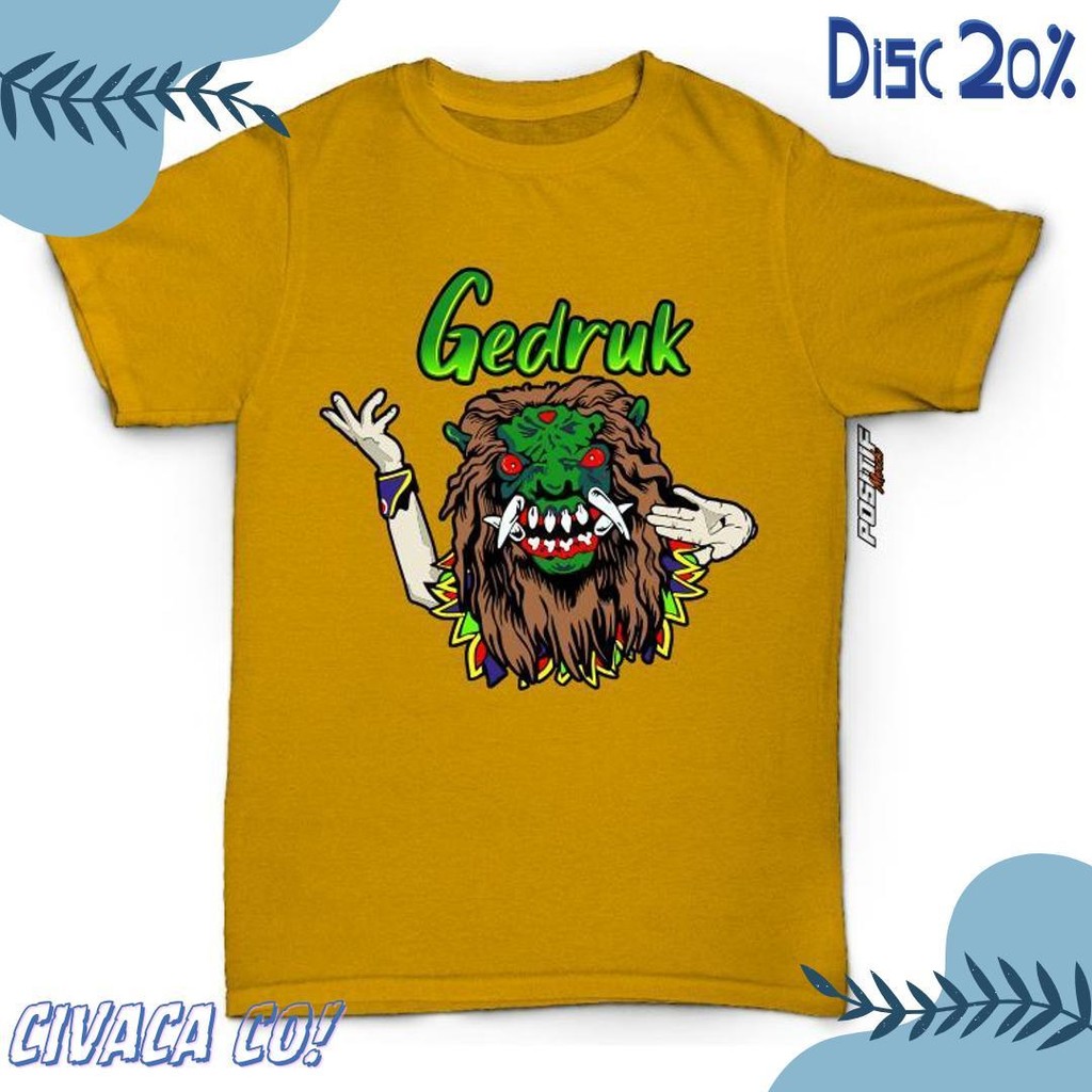 Baju Kaos Anak Gedruk Buto Jaranan Mberot Bantengan Positif Merch Diskon