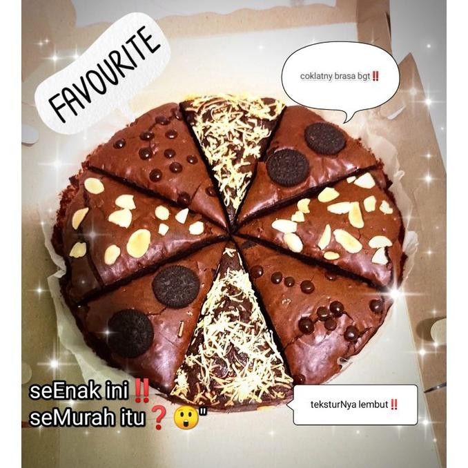 

Ct_C1077 Fudgy Brownies Panggang Dark Coklat Model Pizza, Diameter 20Cm Un-140