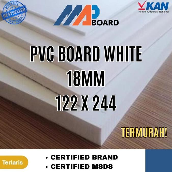 

TERBARU - PVC BOARD / PVC FOAM BOARD / MAP BOARD 8MM UN 22x244 CM