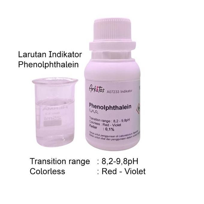 

Larutan Indikator Fenolftalein 100Ml, Phenolphthalein Indicator