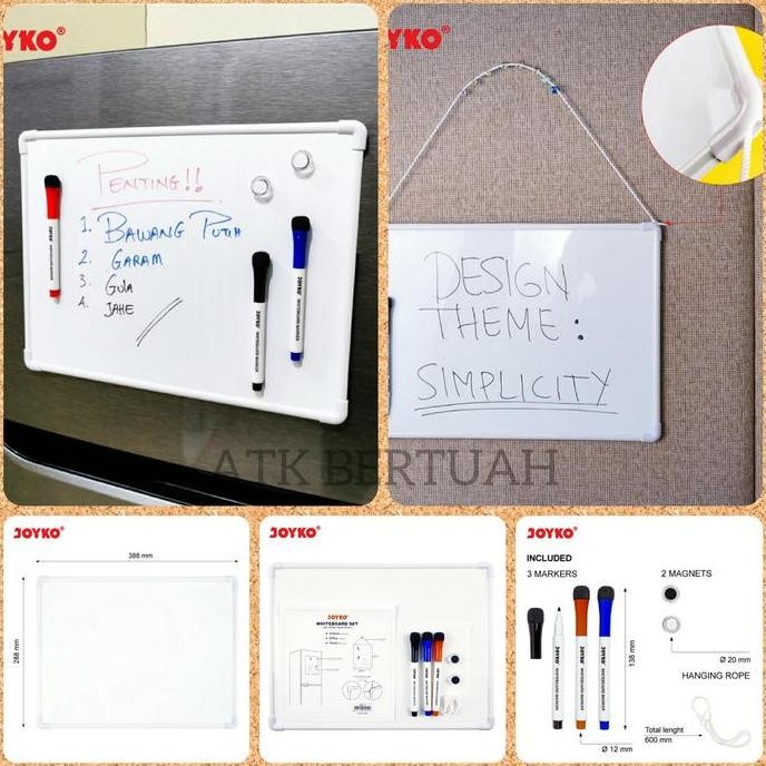 

Joyko Wbs 10 Magnet Whiteboard Set Spidol Papan Tulis Putih