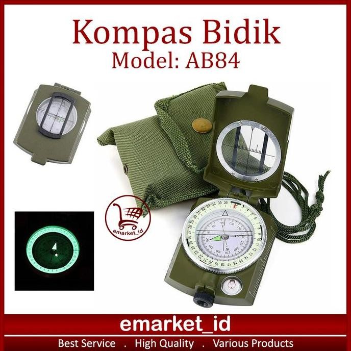 

Kompas Bidik Prisma Ab84 / Military Compass Lensatic Outdoor Camping